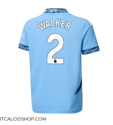Manchester City Kyle Walker #2 Prima Maglia 2024-25 Manica Corta